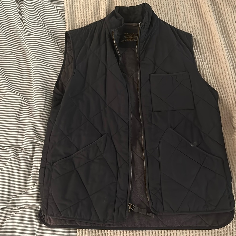 J Crew Men’s M Quilted Vest Black
